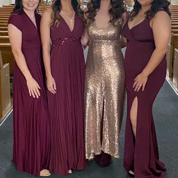 Formal Burgundy Maxi Dress - Picture 4 of 4